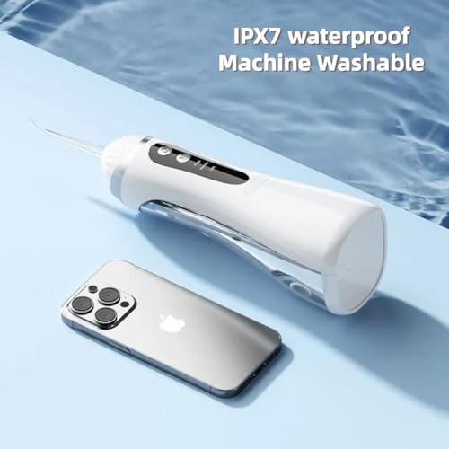 Oral Irrigator Dental Water Flosser for Teeth Portable Dental Water Irrigator Rechargeable Waterproof Dental Water Jet for Teeth Cleaning Travel Water Teeth Cleaner for Office Daily Use