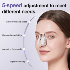 Newly Upgraded EMS Nose Shaper Sculpting Massager Clip Silicone Pulse Technology Lift-Up High Bridge Beauty Nose Tool Pain-Free Nose Reshaping Tool with Soft Silicone Pads Nasal Bridge Slimming Device
