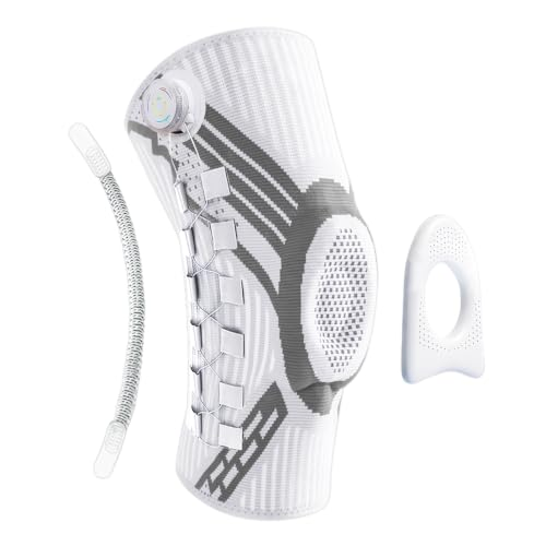 Professional Adjustable Knee Brace Patella Support Joint Pain Relief Meniscus Support Compression Sleeve Outdoor Hiking and Mountain Climbing/Post-Surgery Rehabilitation Training Sport & Exercise