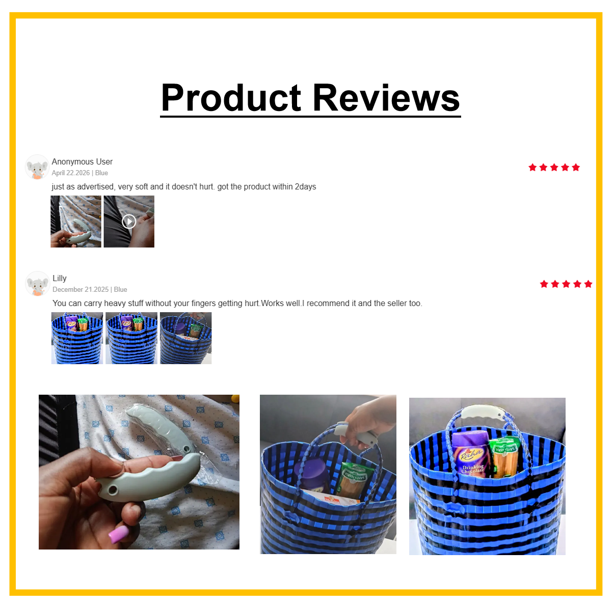 2Pcs Portable Non-Strangling Shopping Bag Handle – Labor-Saving Grocery Carrier for Plastic Bags, Household Vegetable/Heavy Load Carrier, Ideal for Supermarket Trips, Daily Shopping & Travel