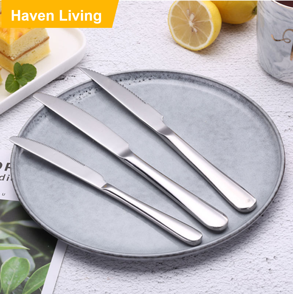 2 Pcs Stainless Steel Butter Knives/ Dinner Knives – Both Ideal for Spreading Jam, Cheese & Butter, Rounded & Sharp Edge Options, Durable & Portable, Perfect for Home Kitchen& Outdoor Picnic