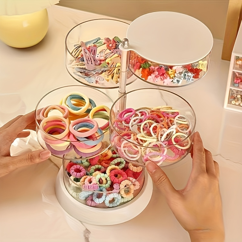 Rotating Jewelry Storage Box – 360° Swivel Transparent Organizer for Earrings, Bracelets, Makeup & Small Accessories, Aesthetic Space-Saving Display Rack for Bedroom & Bathroom, Great Gift Idea