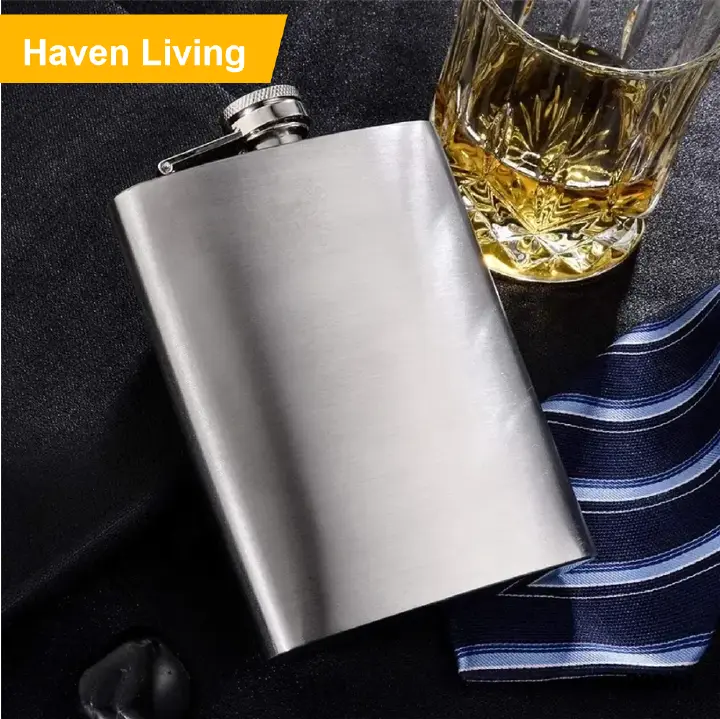 1pcs Portable Barware 300ml Stainless Steel Hip Flask Set - Leak-Proof, Unisex for Whisky/Wine, Outdoor & Gifting