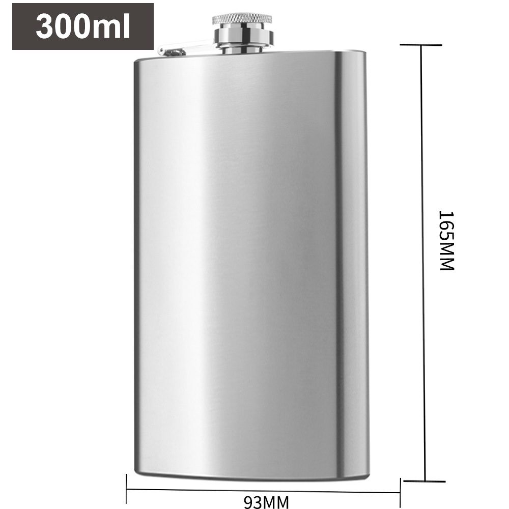 1pcs Portable Barware 300ml Stainless Steel Hip Flask Set - Leak-Proof, Unisex for Whisky/Wine, Outdoor & Gifting