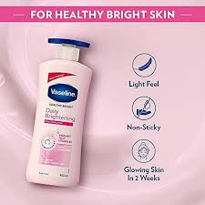 725 ml 2 pack ,Vaseline Daily Brightening Even Tone Lotion + kojic Body Oil 200ML / 3pack with shower gel