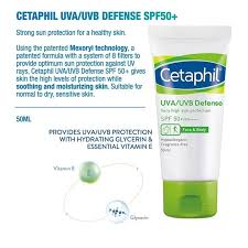 Cetaphil UVA/UVB Defense SPF 50+ PA++++ Sunscreen 50ml – Hypoallergenic Broad Spectrum Sun Protection Face & Body, Fragrance-Free, Lightweight Non-Greasy Daily SPF50 Sun Block Lotion