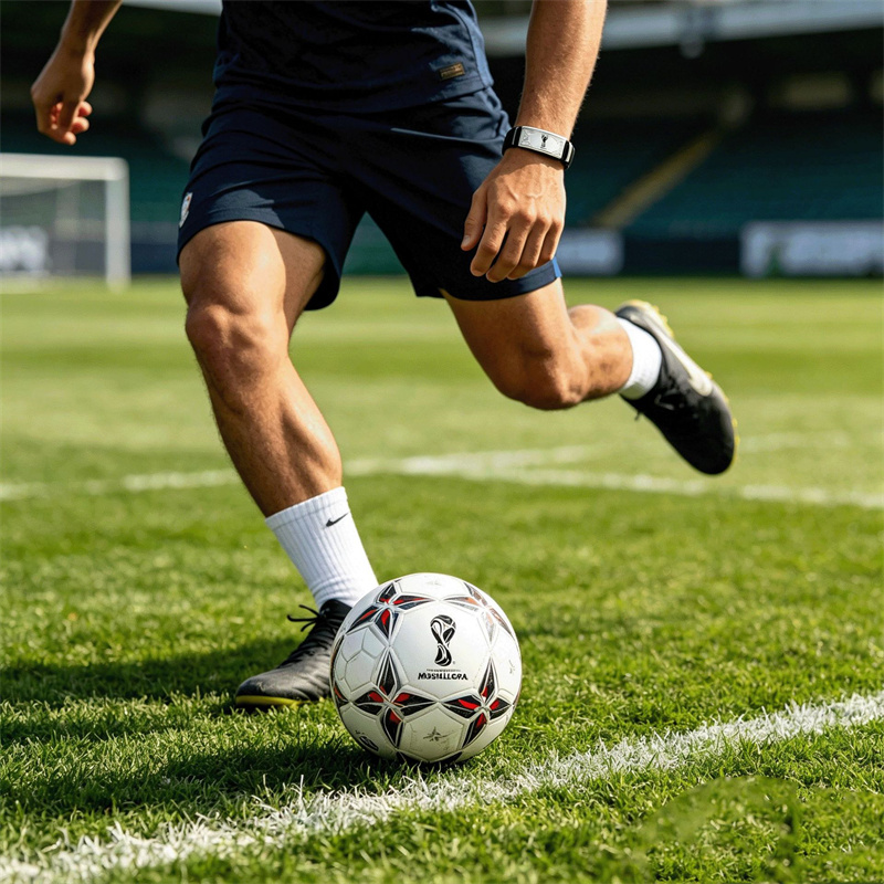 World Cup Stainless Steel Football Silicone Sports Bracelet with Adjustable Strap for Men and Women