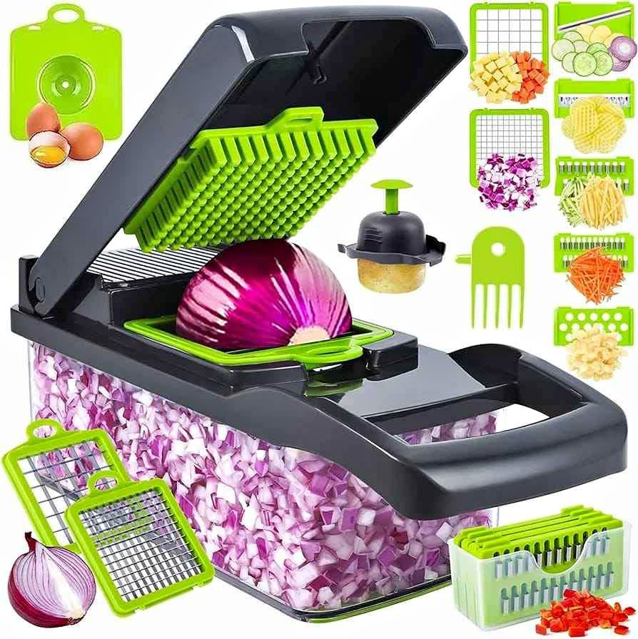 🔥 LIMITED TIME OFFER! 16-Piece Multifunction Vegetable Cutter Set 🥕🔪 | Stainless Steel Kitchen Chopper & Slicer | BPA-Free Vegetable Cutter With Storage Container + FREE GIFT 🎁