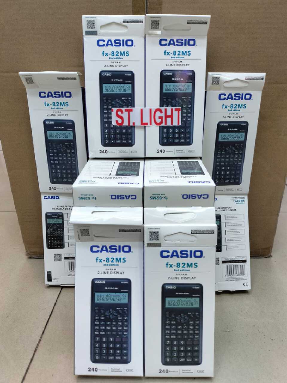 Original FX-82MS-2nd Edition Scientific Calculator - Battery Operated, 240 Functions with Dual Line Display