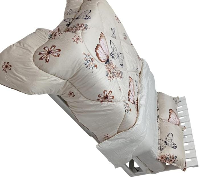 🔥🔥🔥LUXURIOUS 4PC COTTON BINDED DUVET SET (1 WARM DUVET + 1 BEDSHEET + 2 PILLOWCASES) - TC Extra Durable with Bedsheet & Pillowcases – Premium Comfort