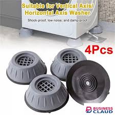 4Pcs Universal Anti-Vibration Pads Set - Shock-Absorbing & Noise-Cancelling Non-Slip Feet Support for Washing Machine, Dryer, Refrigerator & Furniture Plastic and Rubber