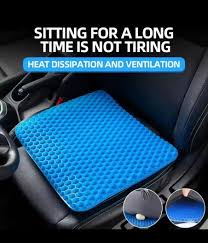 Egg Sitter Gel Flex Support Cushion - Orthopedic Breathable Honeycomb Pressure Relief Seat Pad with Non-Slip Washable Cover for Home, Office & Car Chair