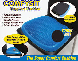 Egg Sitter Gel Flex Support Cushion - Orthopedic Breathable Honeycomb Pressure Relief Seat Pad with Non-Slip Washable Cover for Home, Office & Car Chair