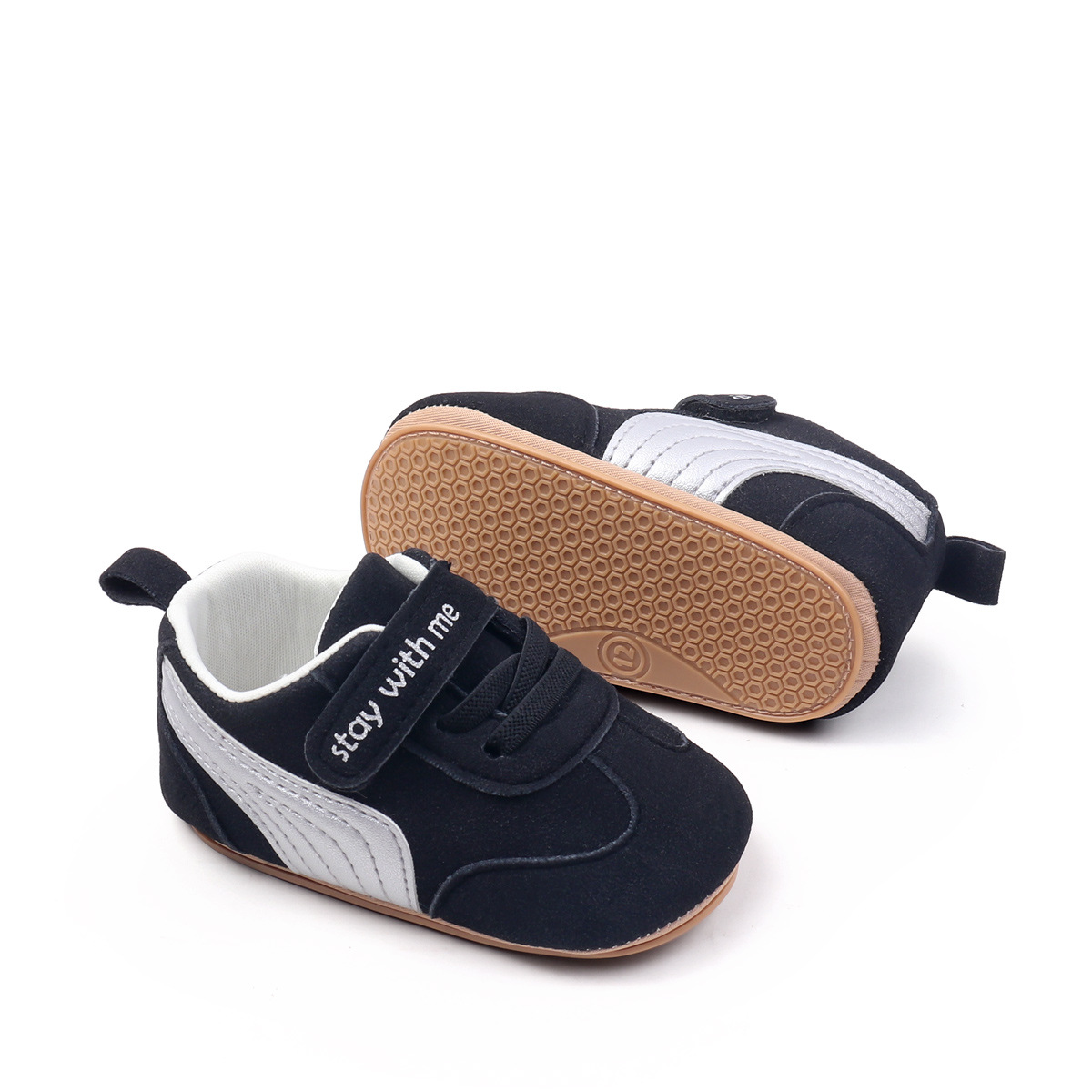 Spring And Summer Newborn Baby Boys And Girls First Walking Shoes Casual Sports Style Indoor Outdoor Toddler Shoes With TPR Sole