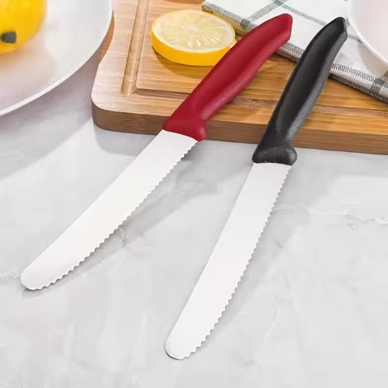 1PC Steak Cutter Ergonomic Stainless Steel Serrated Precise Cutting Outdoor BBQ Steak Cutter For Meal Prep Family