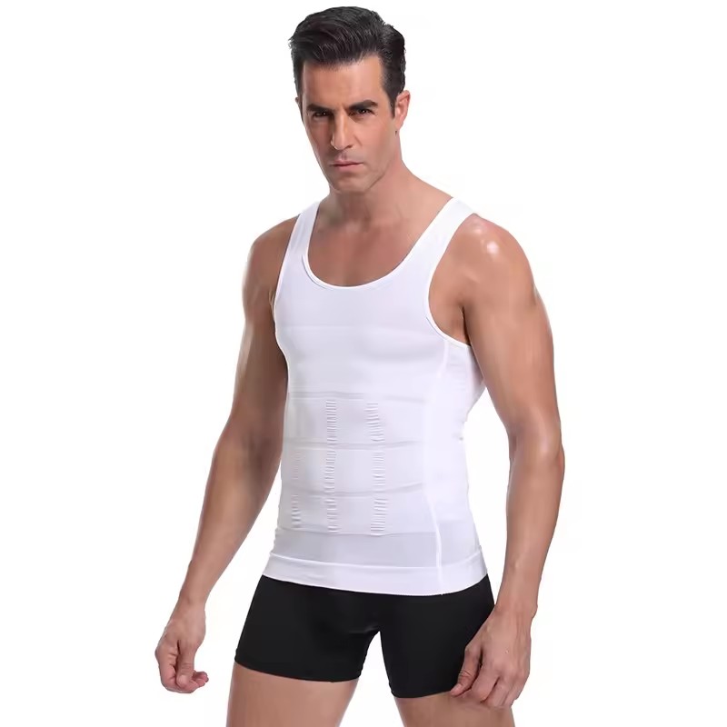 Men's Shapewear Slimming Body Corset Vest Shirt Compression Abdomen Tummy Belly Control Slim Waist Cincher Underwear Sports Vest B2-85