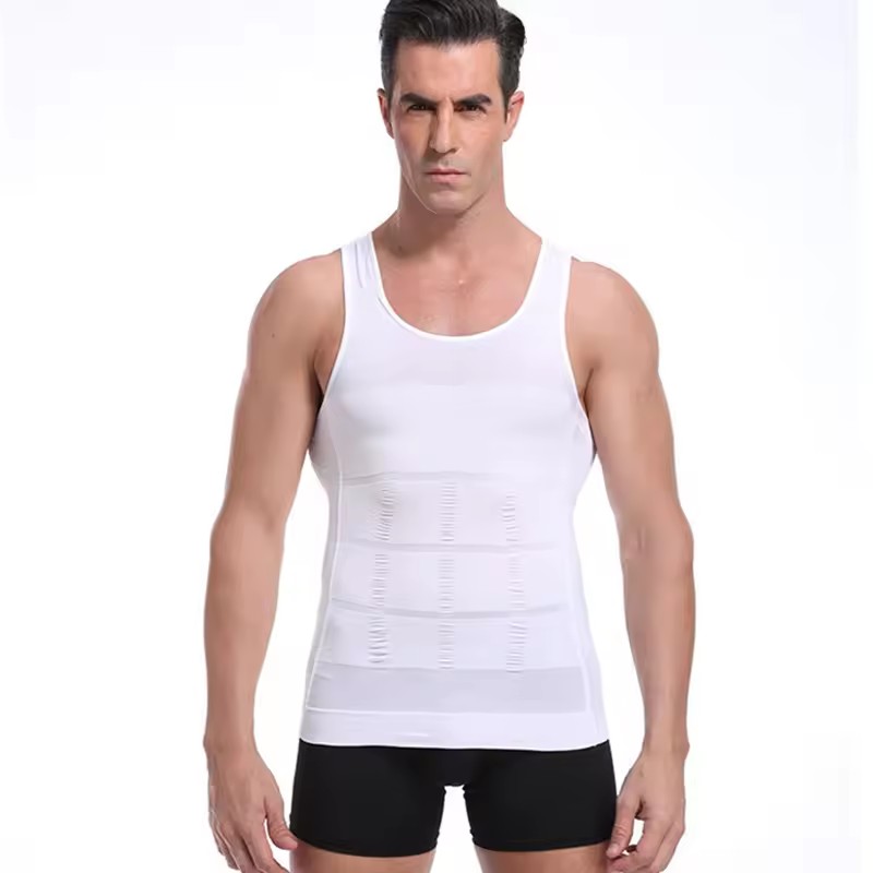 Men's Shapewear Slimming Body Corset Vest Shirt Compression Abdomen Tummy Belly Control Slim Waist Cincher Underwear Sports Vest B2-85