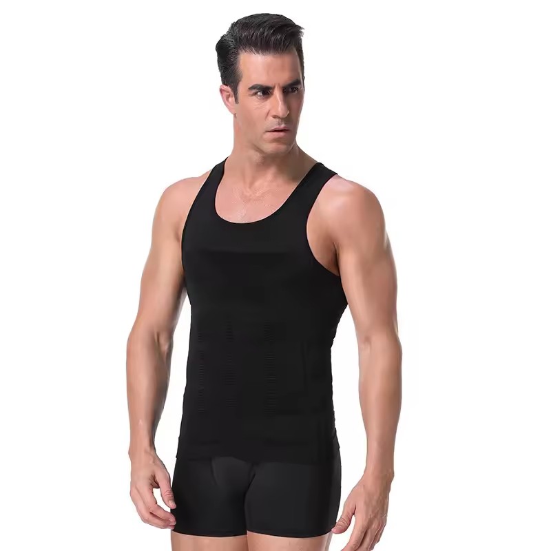 Men's Shapewear Slimming Body Corset Vest Shirt Compression Abdomen Tummy Belly Control Slim Waist Cincher Underwear Sports Vest B2-85