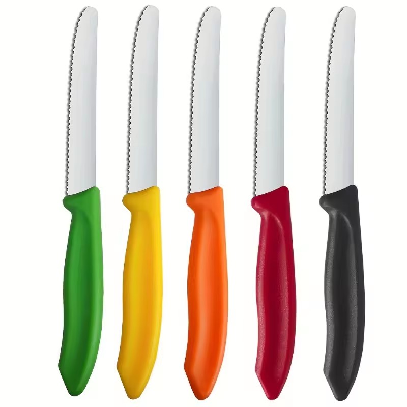 1PC Steak Cutter Ergonomic Stainless Steel Serrated Precise Cutting Outdoor BBQ Steak Cutter For Meal Prep Family