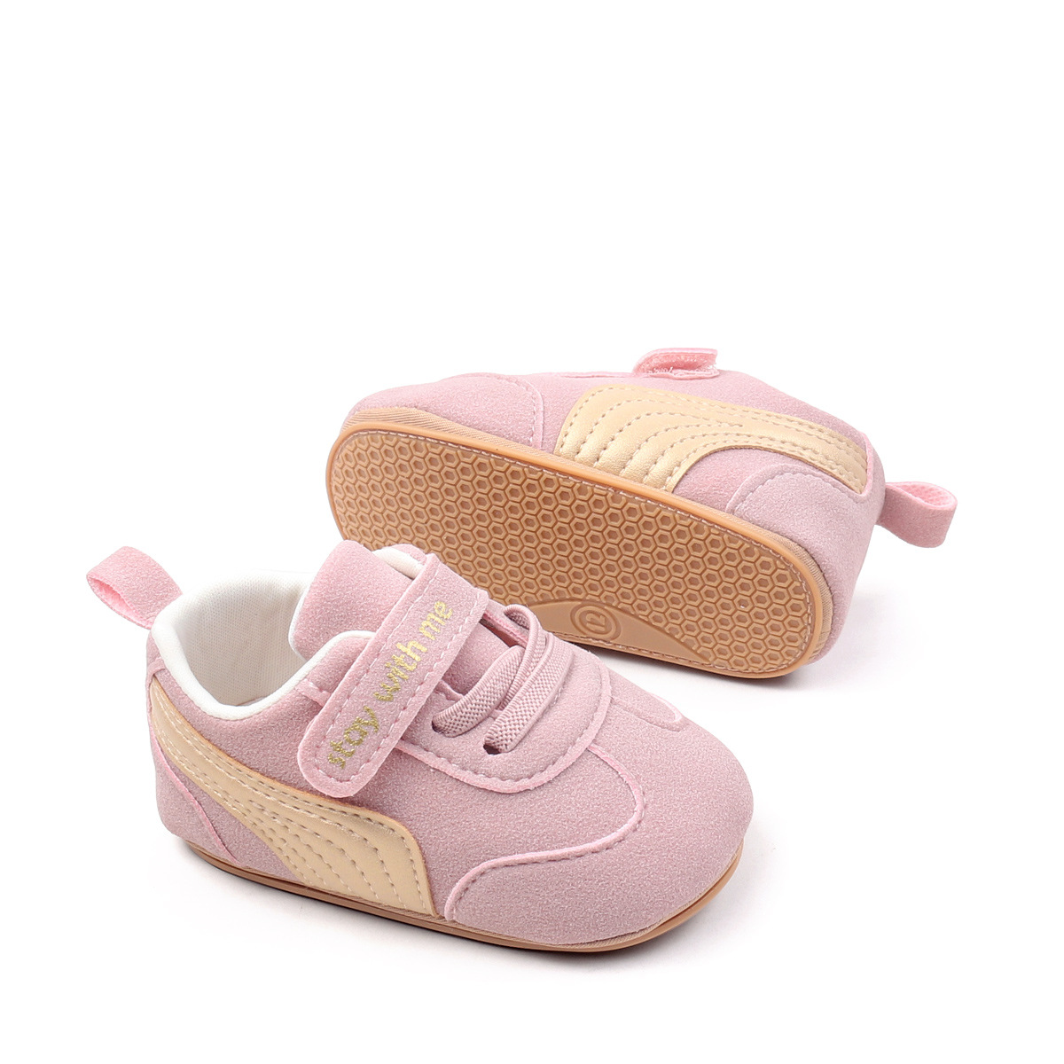 Spring And Summer Newborn Baby Boys And Girls First Walking Shoes Casual Sports Style Indoor Outdoor Toddler Shoes With TPR Sole
