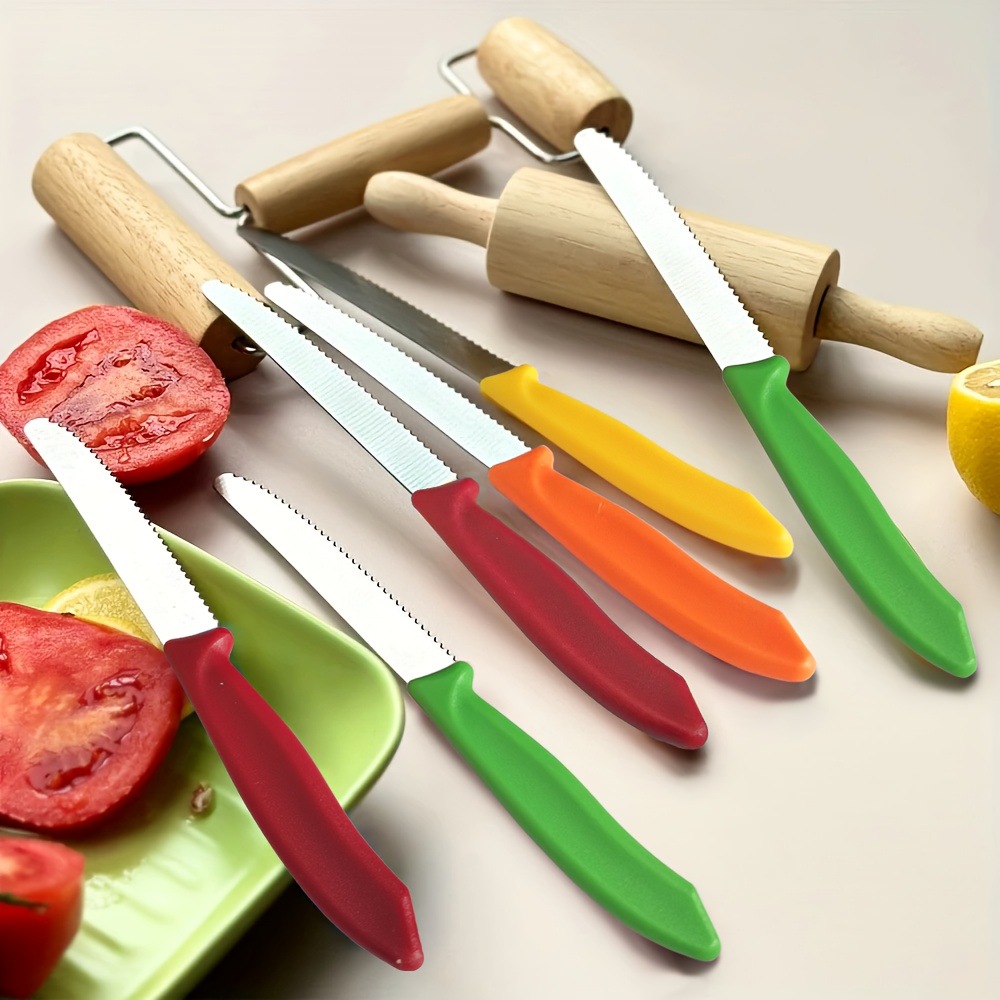 1PC Steak Cutter Ergonomic Stainless Steel Serrated Precise Cutting Outdoor BBQ Steak Cutter For Meal Prep Family