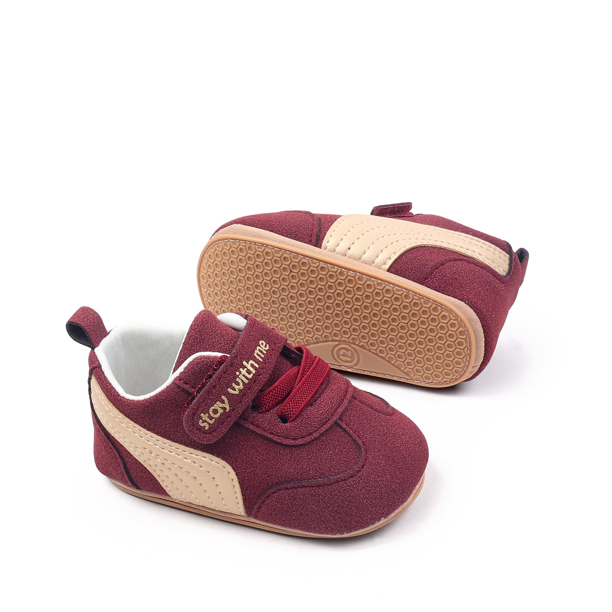 Spring And Summer Newborn Baby Boys And Girls First Walking Shoes Casual Sports Style Indoor Outdoor Toddler Shoes With TPR Sole