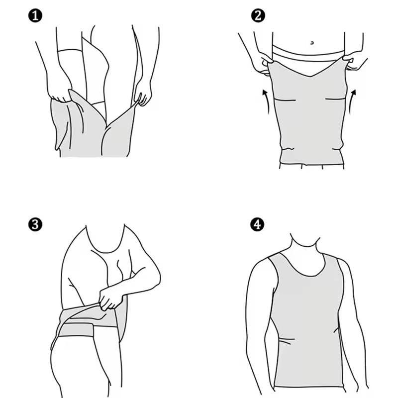 Men's Shapewear Slimming Body Corset Vest Shirt Compression Abdomen Tummy Belly Control Slim Waist Cincher Underwear Sports Vest B2-85