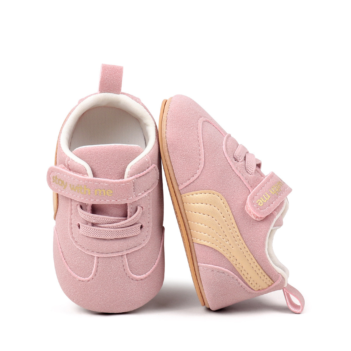 Spring And Summer Newborn Baby Boys And Girls First Walking Shoes Casual Sports Style Indoor Outdoor Toddler Shoes With TPR Sole