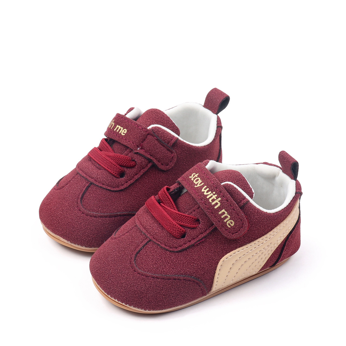 Spring And Summer Newborn Baby Boys And Girls First Walking Shoes Casual Sports Style Indoor Outdoor Toddler Shoes With TPR Sole