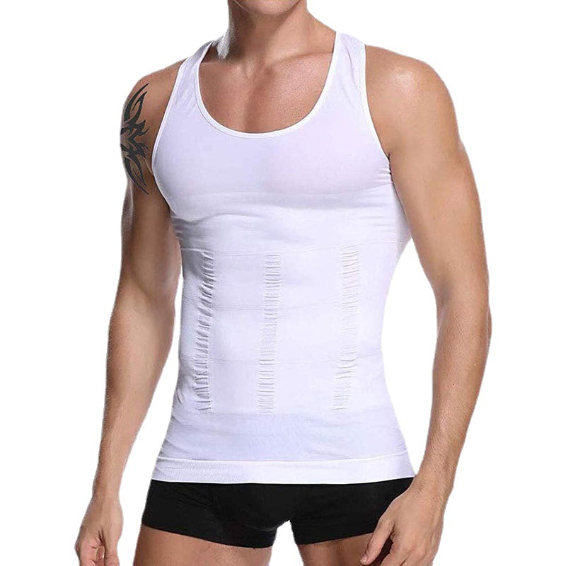 Men's Shapewear Slimming Body Corset Vest Shirt Compression Abdomen Tummy Belly Control Slim Waist Cincher Underwear Sports Vest B2-85