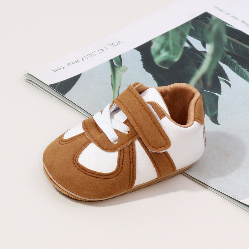 Baby Spring and Autumn Shoes High Quality PU and PVC Sole Anti-slip for 0-9-18 Months Toddler Boys and Girls Prewalking