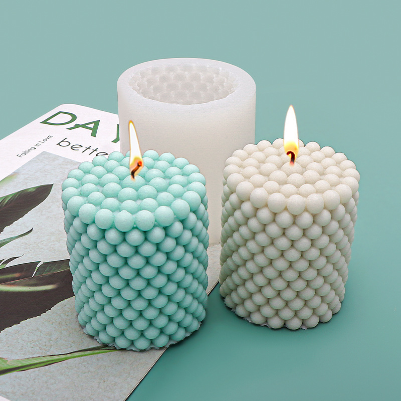 3d Cylinder Candle Mold Diy Silicone Candle Mold Cake Resin Molds 3d Art Wax Candle Making Mould Silicone Handmade Soap Molds E-1316