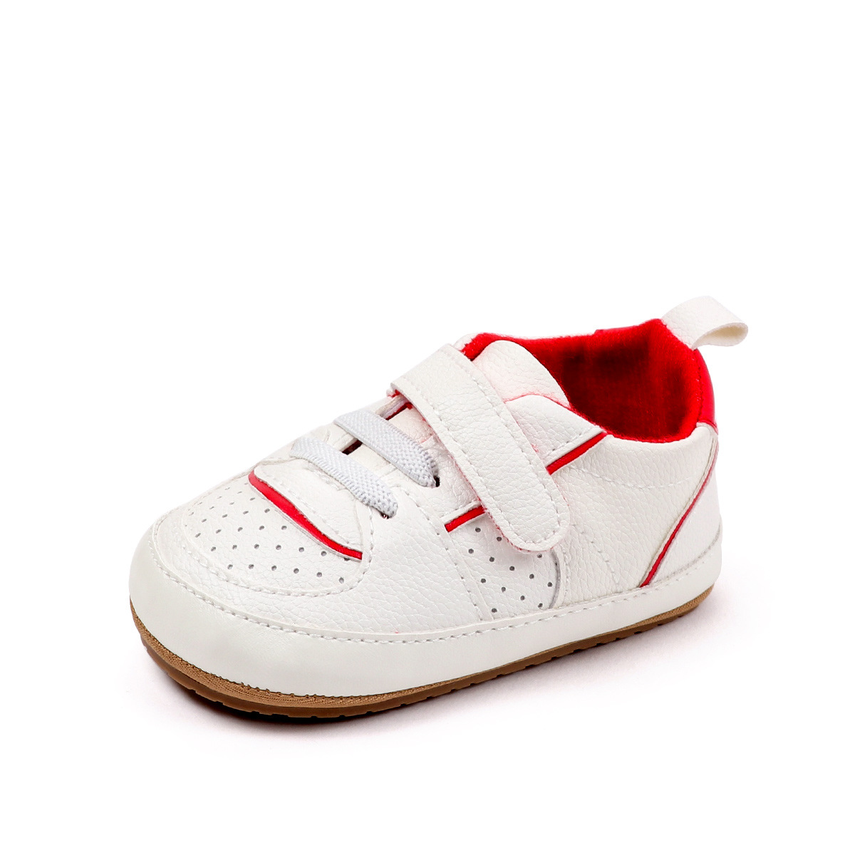 2025 Baby Sneaker Spring And Autumn Baby Unisex First Walking Toddler Shoes With Fashion Design Comfortable PU Leather PVC Sole