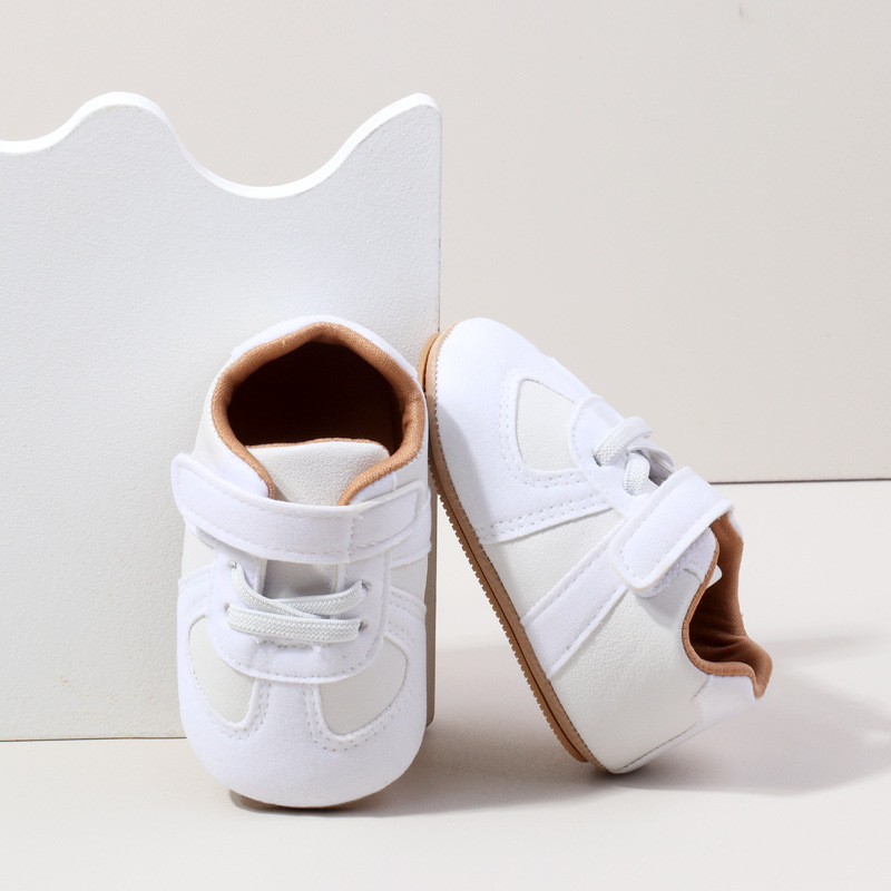 Baby Spring and Autumn Shoes High Quality PU and PVC Sole Anti-slip for 0-9-18 Months Toddler Boys and Girls Prewalking