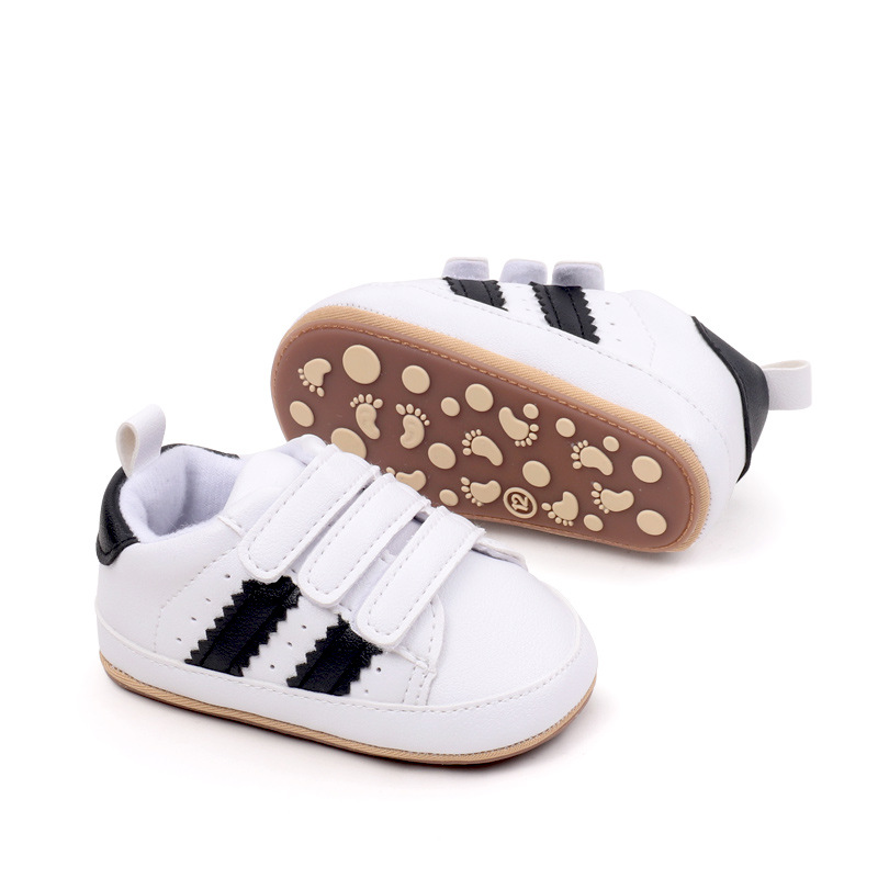 Spring & Autumn Baby Girls and Boys Fashion Design High Quality Sports Shoes PVC Sole Anti Slip Comfortable Toddle Shoes