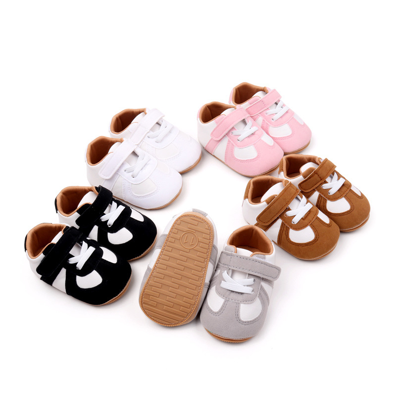 Baby Spring and Autumn Shoes High Quality PU and PVC Sole Anti-slip for 0-9-18 Months Toddler Boys and Girls Prewalking