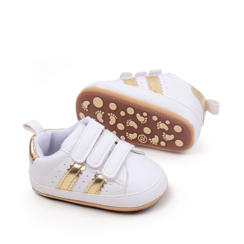 Spring & Autumn Baby Girls and Boys Fashion Design High Quality Sports Shoes PVC Sole Anti Slip Comfortable Toddle Shoes