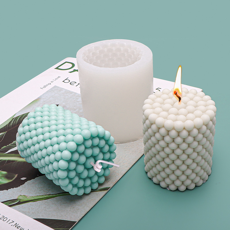 3d Cylinder Candle Mold Diy Silicone Candle Mold Cake Resin Molds 3d Art Wax Candle Making Mould Silicone Handmade Soap Molds E-1316