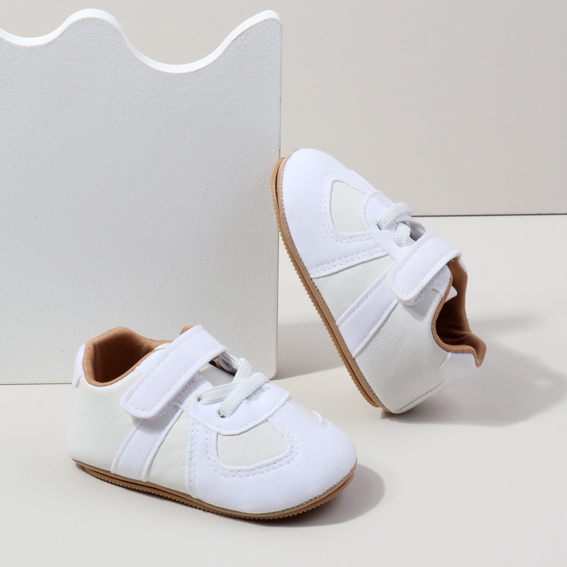 Baby Spring and Autumn Shoes High Quality PU and PVC Sole Anti-slip for 0-9-18 Months Toddler Boys and Girls Prewalking