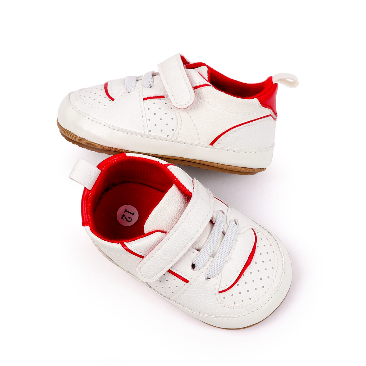 2025 Baby Sneaker Spring And Autumn Baby Unisex First Walking Toddler Shoes With Fashion Design Comfortable PU Leather PVC Sole