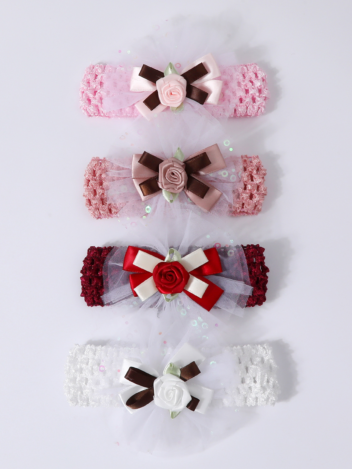 Spring Infant Baby Girl Shoes Newborn Lace Flowers Headband Anti-Slip Soft Sole First Walkers Toddler Kids Cotton Baptism Shoes