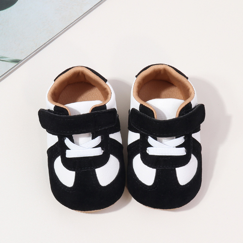Baby Spring and Autumn Shoes High Quality PU and PVC Sole Anti-slip for 0-9-18 Months Toddler Boys and Girls Prewalking