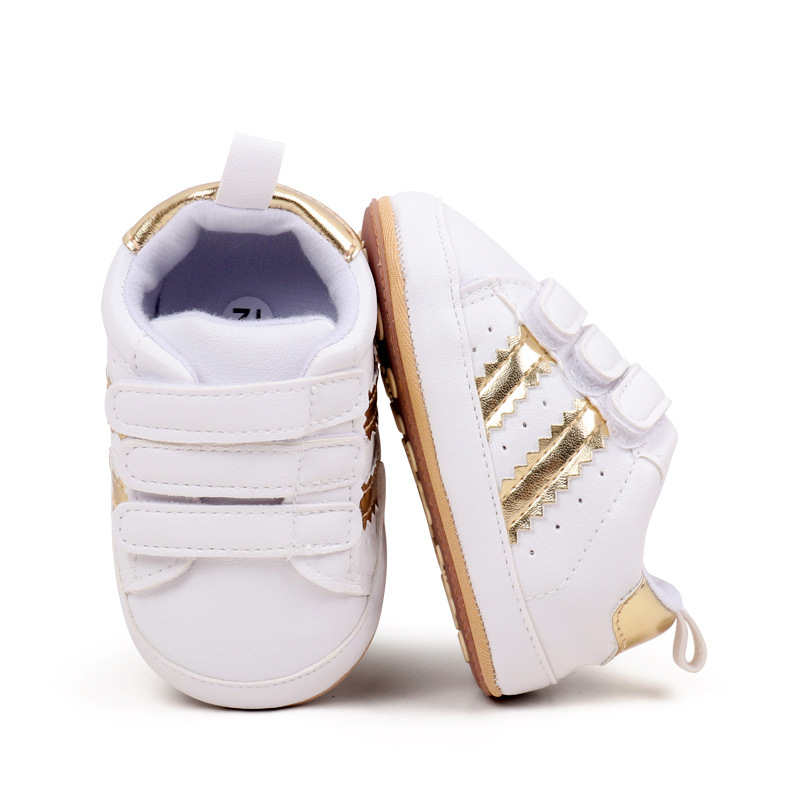 Spring & Autumn Baby Girls and Boys Fashion Design High Quality Sports Shoes PVC Sole Anti Slip Comfortable Toddle Shoes