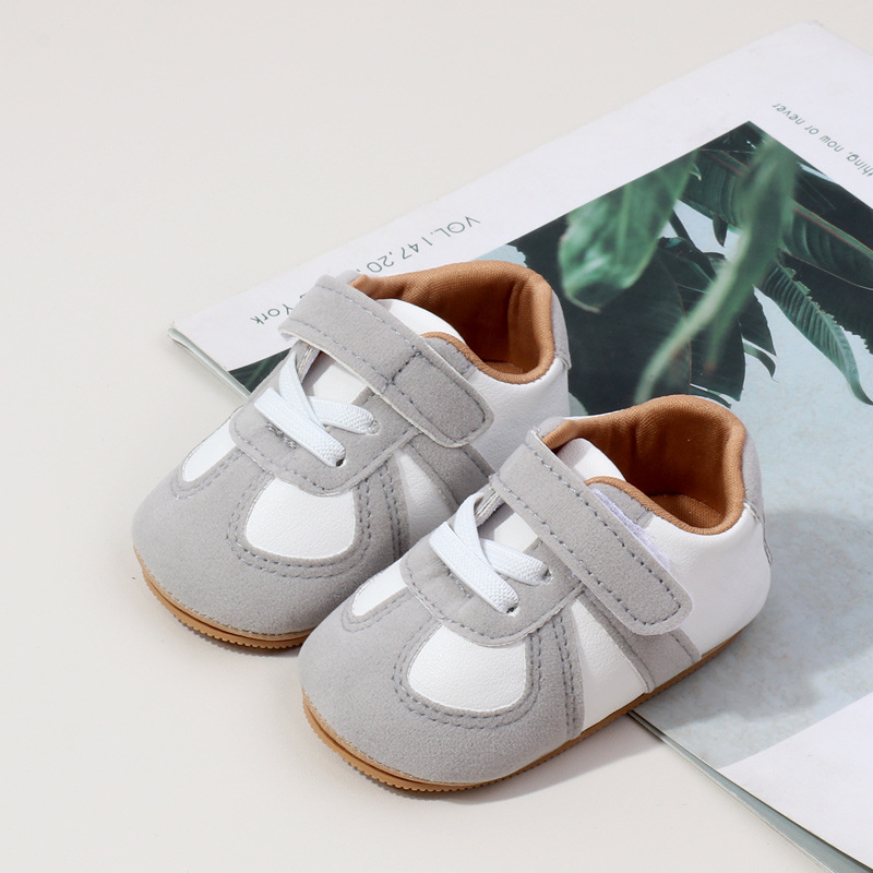 Baby Spring and Autumn Shoes High Quality PU and PVC Sole Anti-slip for 0-9-18 Months Toddler Boys and Girls Prewalking