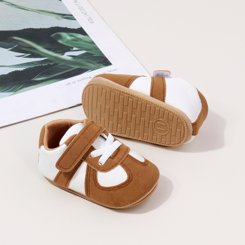 Baby Spring and Autumn Shoes High Quality PU and PVC Sole Anti-slip for 0-9-18 Months Toddler Boys and Girls Prewalking