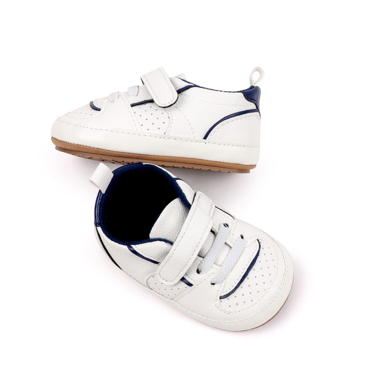 2025 Baby Sneaker Spring And Autumn Baby Unisex First Walking Toddler Shoes With Fashion Design Comfortable PU Leather PVC Sole