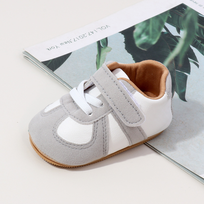 Baby Spring and Autumn Shoes High Quality PU and PVC Sole Anti-slip for 0-9-18 Months Toddler Boys and Girls Prewalking