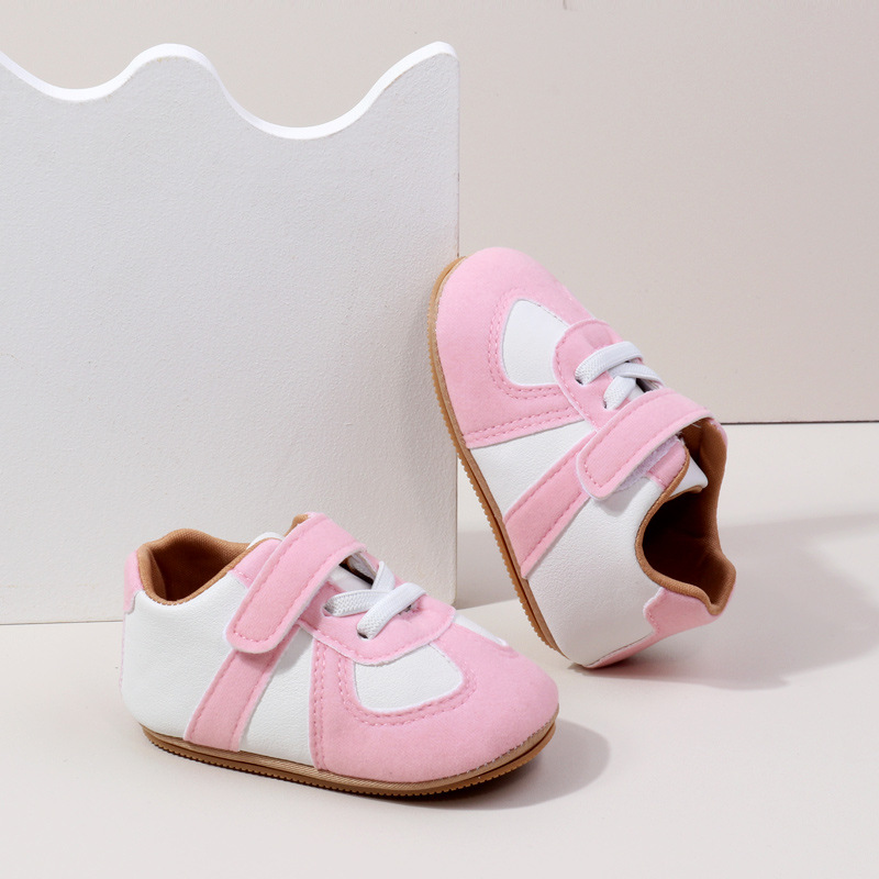 Baby Spring and Autumn Shoes High Quality PU and PVC Sole Anti-slip for 0-9-18 Months Toddler Boys and Girls Prewalking