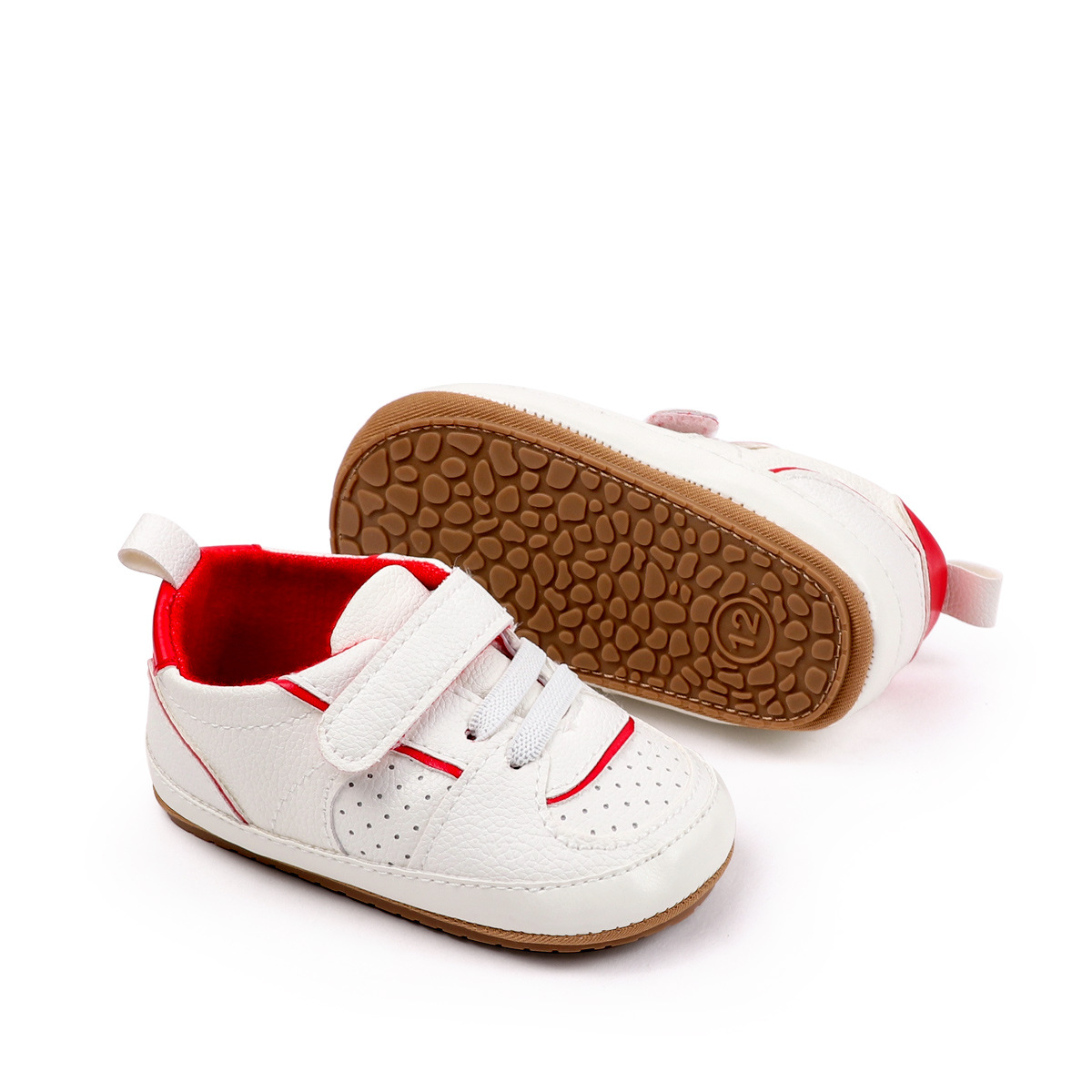 2025 Baby Sneaker Spring And Autumn Baby Unisex First Walking Toddler Shoes With Fashion Design Comfortable PU Leather PVC Sole