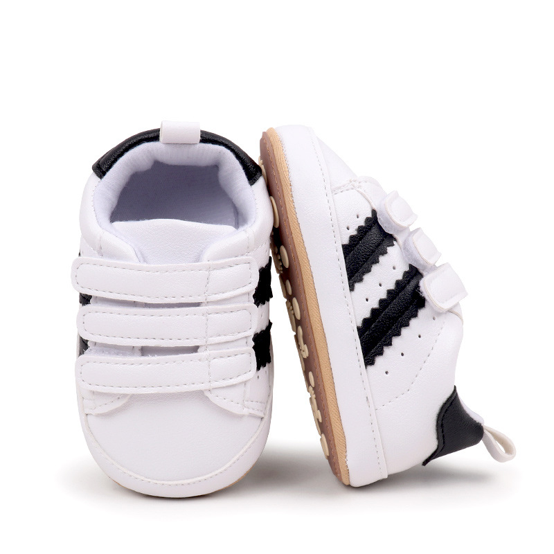 Spring & Autumn Baby Girls and Boys Fashion Design High Quality Sports Shoes PVC Sole Anti Slip Comfortable Toddle Shoes